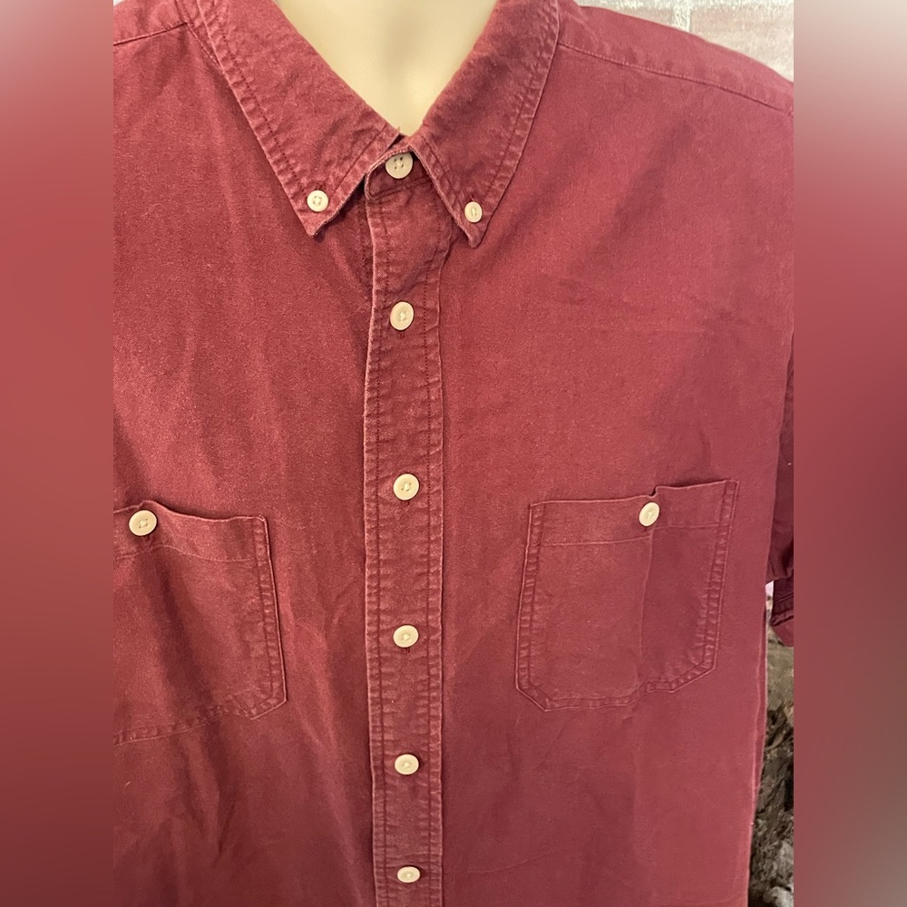 Khaki by arrow XL red button down‎ short sleeve